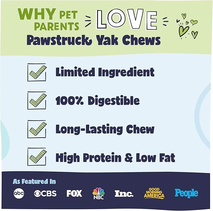 Pawstruck Large Himalayan Yak Dog Chew (6-7 oz) - Natural Yak & Cow Milk Cheese Long-Lasting Treat for Dog Chew Stick - 1 Count - Packaging May Vary