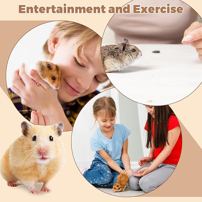 7 Pcs Wooden Hamster Toys,Hamster Chew Toys,Safe Eco-Friendly Rabbit Toys,Wooden Small Animal Cage Accessories, Bite-Resistant Guinea Pigs for Small Animals Playing Teeth Grinding Indoor