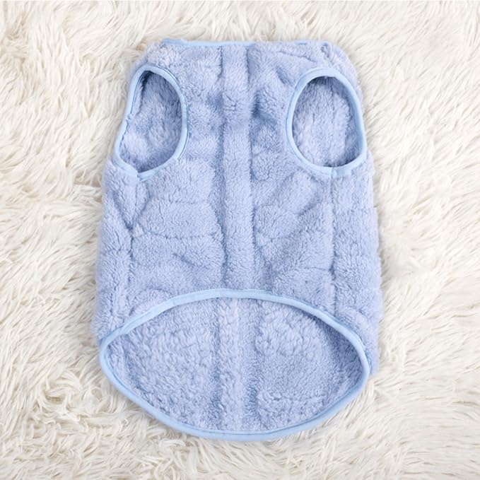 Warm Cat Apparel Cute Fluffy Cat Sweatshirt Cartoon Kitten Winter Coat Pullover Soft Skin-Friendly Knitwear (X-Large, Blue)