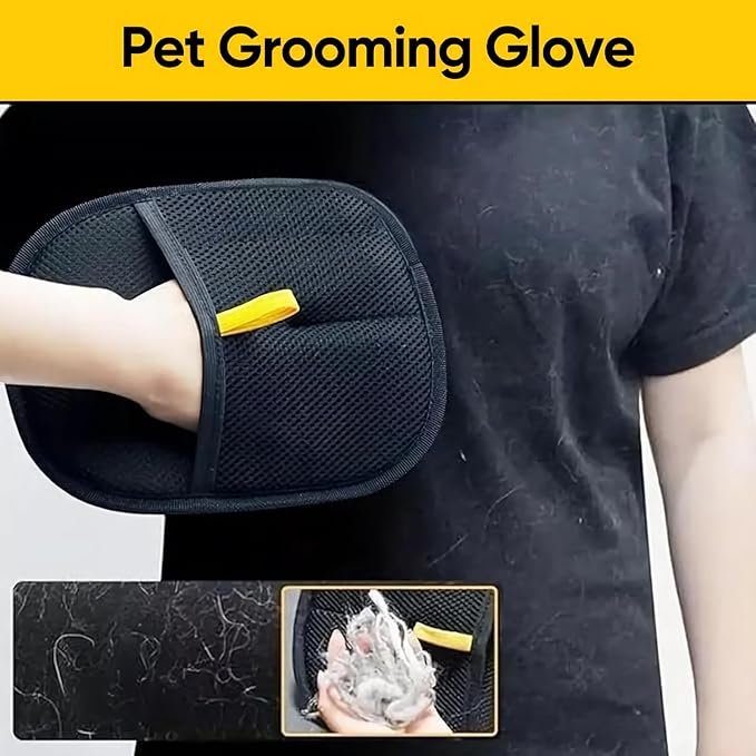 Pet Hair Removal Glove Reusable Anti Static Pet Fur Remover Glove for Furniture Clothes Bedding and More for Dogs and Cats Multi Surface Hair Cleaner Tool (3 pcs)