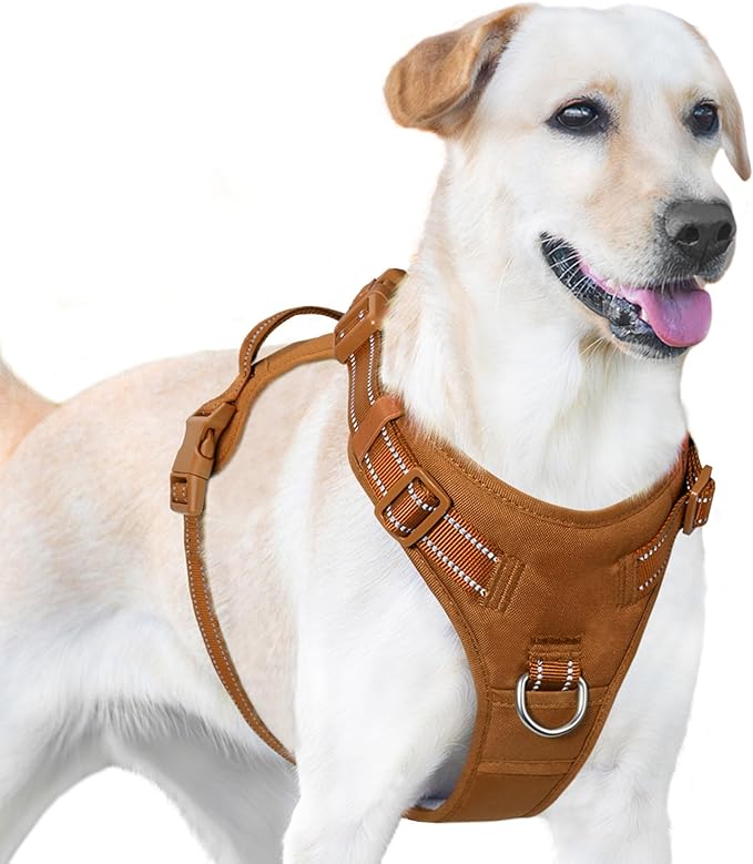 No Pull Dog Harness, Reflective Puppy Vest for Small Medium Large Sized Dog(Carmel Brown,XS)