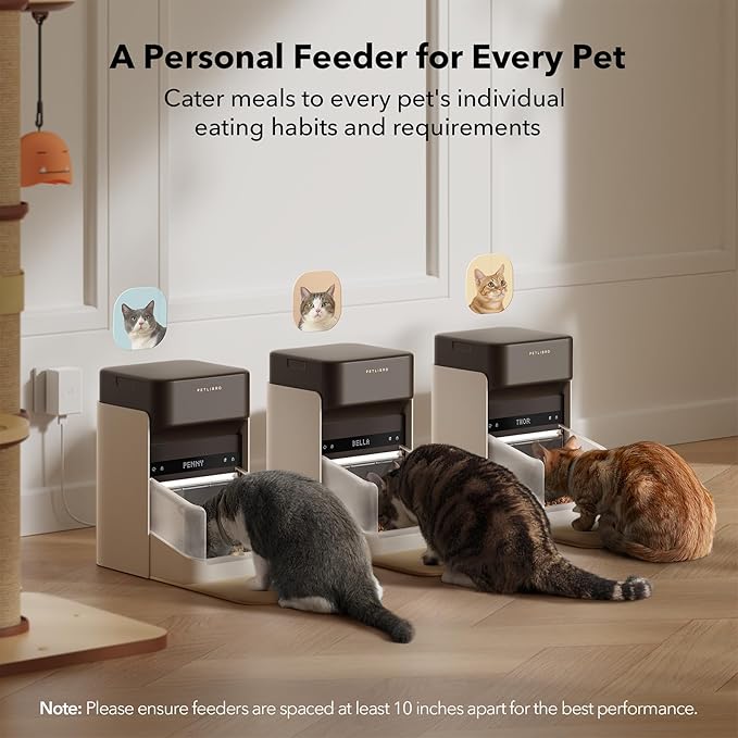 Bundle of PETLIBRO Upgraded RFID Automatic Cat Feeder, 5G Wi-Fi Automatic Pet Feeder, 3L Auto Cat Feeder App Control for Dry Food+ PETLIBRO Wi-Fi Automatic Wet Food Feeder, Refrigerated Pet Feeder