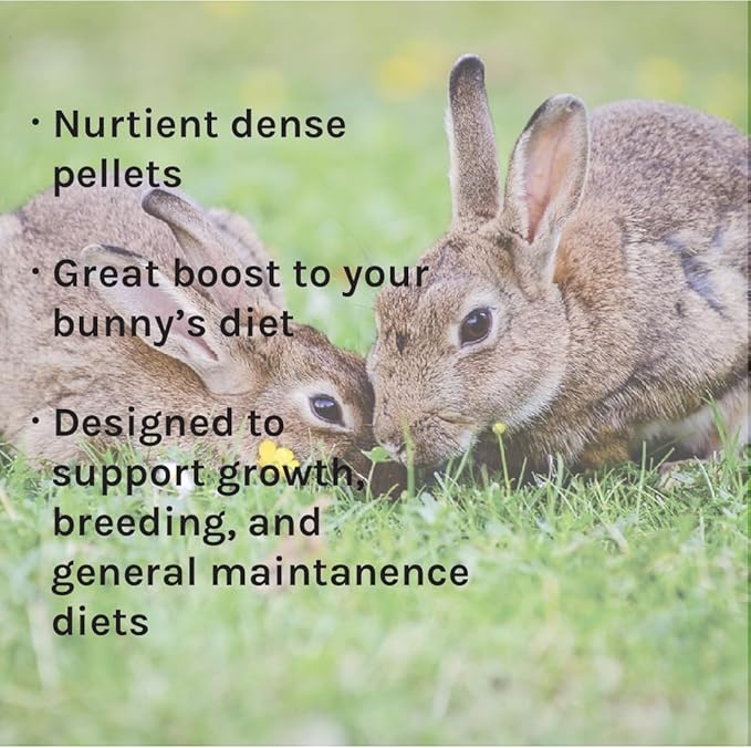 New Country Organics Rabbit Food Pellets | Essential Bunny Supplies | Corn-Free and Soy-Free | 15% Protein Rabbit Feed for Healthy Hoppers | Certified Organic and Non-GMO | 40 lbs