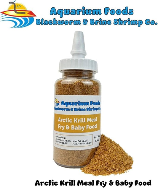 Aquatic Foods Inc. Arctic Krill Meal/Powder for Tropical Fish Fry and Babies, Nano & Micro Fish, Corals and Anemones…2.5oz Squeeze Bottle