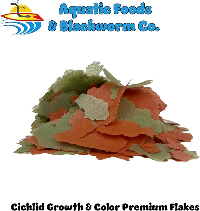Aquatic Foods Inc. All Cichlid Growth & Color Flakes for African, South American and Central American Cichlids, 12-Type Pellet Mix & 4-Type Wafer Mix Included…1-lb