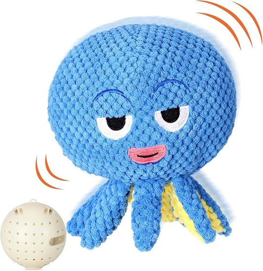 CiyvoLyeen Octopus Interactive Dog Toys to Keep Them Busy with Electric Moving Automatic Ball, Plush Stuffed Funny Cute Puppy Pet Toy for Boredom Christmas Birthday Gift for Small, Medium, Large Dogs