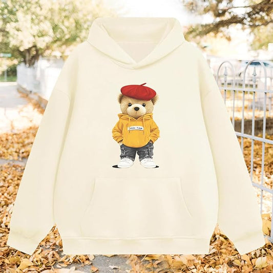 Oversized Hoodies for Women 2025 Trendy Cute Dog Cat Print Sweatshirts Hooded Pullover Tops with Kangaroo Pocket