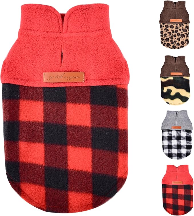 Fleece Dog Sweater Vest Puppy Sweatshirt Pullover Dog Clothes for Small Dogs Boy Girl Stretchy Warm Chihuahua Teacup Clothes Outfits Costume Cat Sweaters, XXS, Red