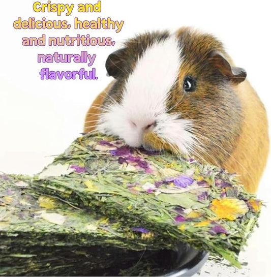 Bunny Toys 5 Pieces Chew Toys Teether Totoro Dutch Pig Guinea Pig with Flower Timothy Grass Snack (Small)