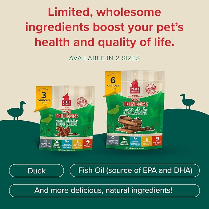 PLATO Mini Thinkers Duck Recipe 3oz, Natural (850002221336)