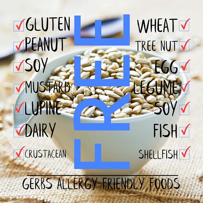 Gerbs Raw Sunflower Seed Kernels 4 lbs. | No Additives, Resealable Bag | Mild & Crunchy | Top 14 Allergen-Free