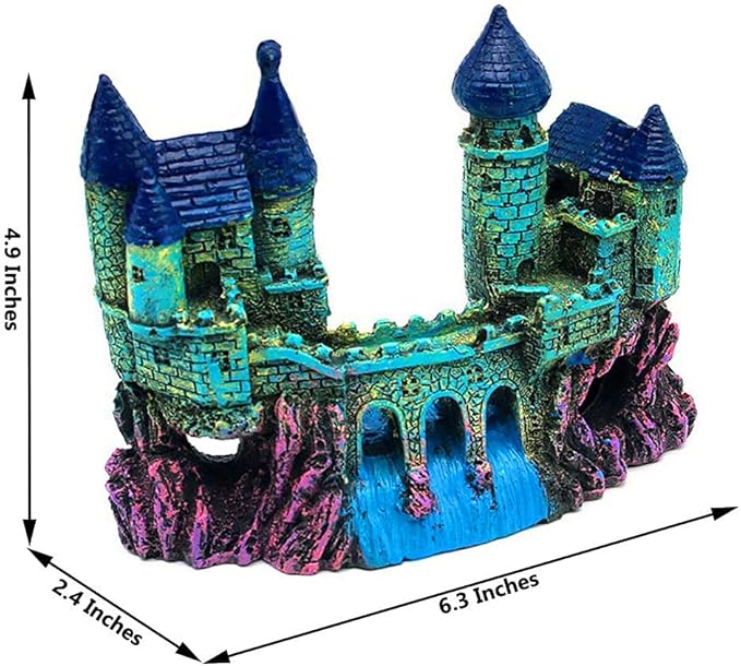 Aquarium Ornament - Resin Castle Decorations, Fish Tank Supplies Accessories, Eco-Friendly Fish Tank Castle Aquarium Ornament,Mythical Magic Castles