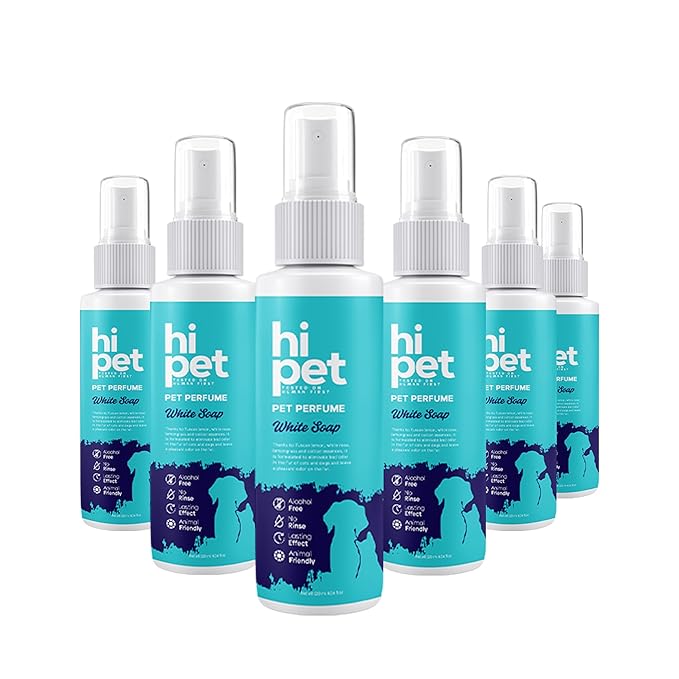 White Soap Pet Perfume, Cat & Dog Perfume Spray Long Lasting, Cat and Dog Cologne to Soften, Shine, Refresh the Coat, 4.06 Fl Oz (Pack of 6)