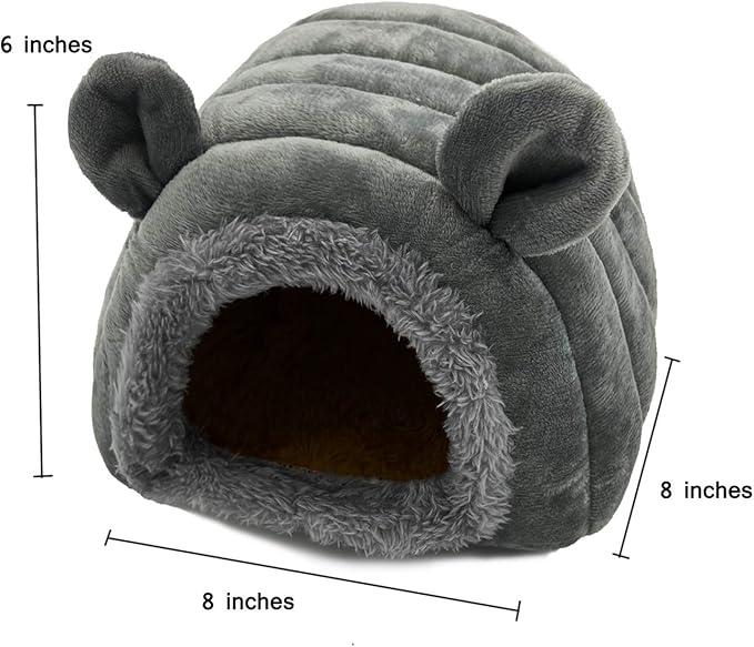 KAMEIOU Luxury Pet Bed for Small Animals - Waterproof Oxford Cloth, Super Soft Plush Filling, Non-Slip Base, Suitable for Guinea Pig, Hamster, Hedgehog, Rabbit, Chinchilla
