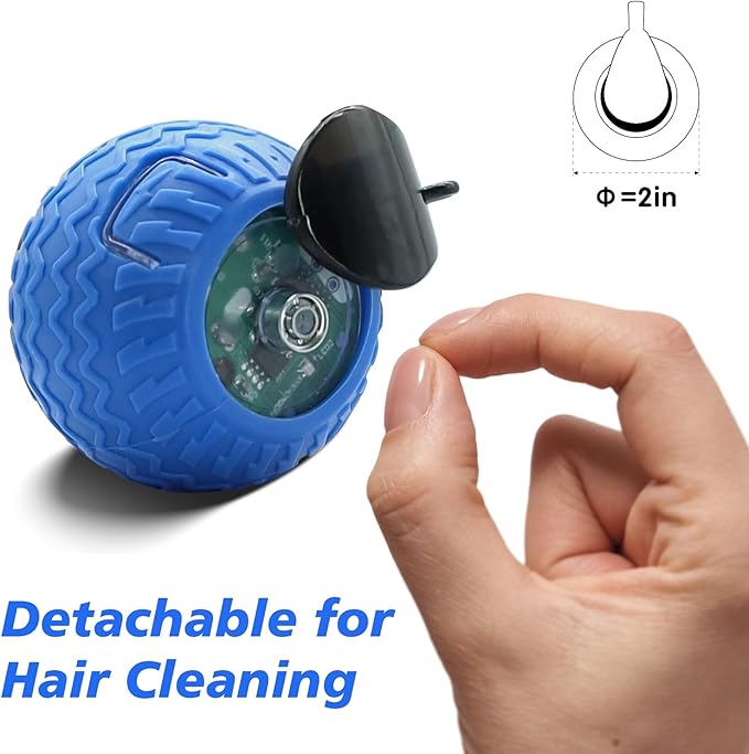 Interactive Cat Toy for Indoor Cats, Speedy Ball with Tail, Automatic Moving Cat Balls for Bored Indoor Adult Cats, 360°Automatic Rolling Ball Toy, Two Speed Adjustment（Blue）