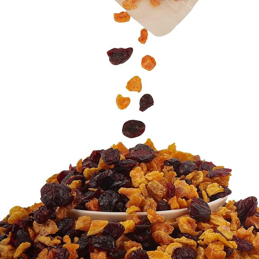 Dehydrated Sweet Potatoes, Dried Cranberries Mix for Chinchillas, Guinea Pigs, Rabbits, Hamsters, Small Pets - Herbivore Treat Snacks (10 Ounce, Pack of 1)