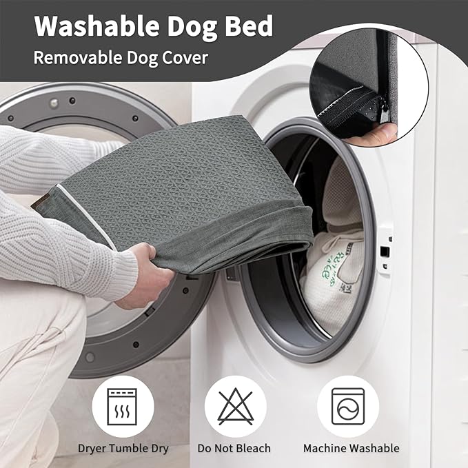 Dog Crate Bed Medium Size Dog Beds,Large Orthopedic Washable Dogs Bed,Waterproof Cover Plush Kennel Comfort Pet Beds Mat,Egg Foam Dog Pad