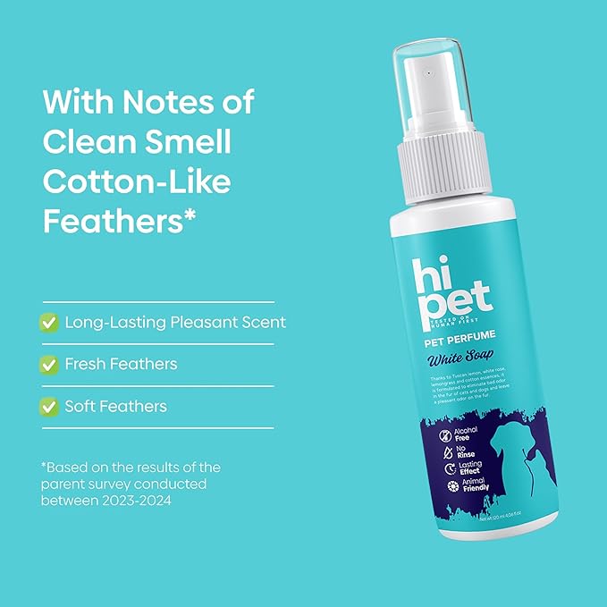 White Soap Pet Perfume, Cat & Dog Perfume Spray Long Lasting, Cat and Dog Cologne to Soften, Shine, Refresh the Coat, 4.06 Fl Oz (Pack of 3)