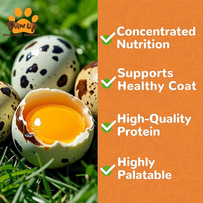 Freeze Dried Quail Egg Yolk Pet Treats, Freeze-Dried Pet Food for Dogs, Cats, Pure Fresh Ingredient, 4.2 oz, Rawhide Free, Gluten&Grain Free