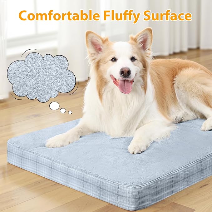 MIHIKK Washable Orthopedic Dog Bed for Small Dogs, S Waterproof Pet Bed with Egg Crate Foam Strong Support, Machine Washable Cover & Anti-Slip Bottom & Durable Zipper 23x17(Gray)