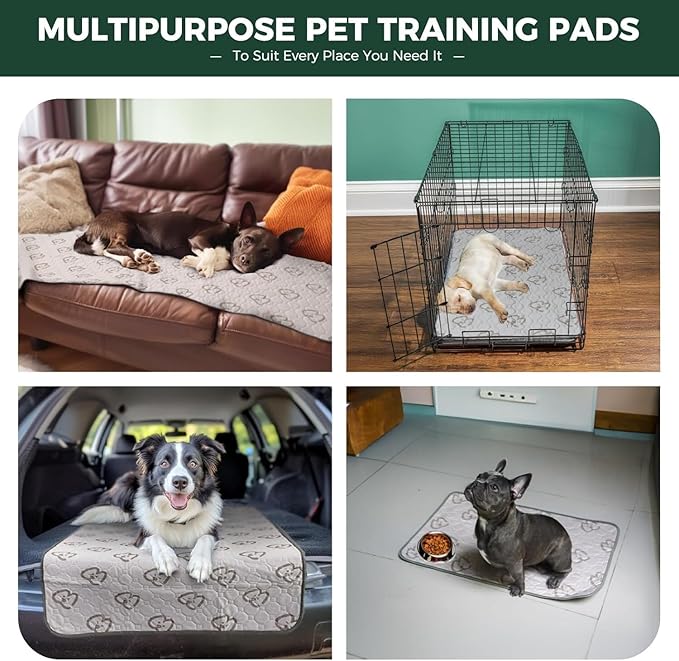 FXW Washable Pee Pads for Dogs, Puppy Pads with Super Absorbent, Specifically Designed for FXW Rollick/Homeplus 24inch 6 Panels Dog Playpen, 31" Hexagon, Khaki, 1 Pack