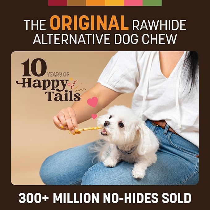Earth Animal No-Hide Stix Chicken Recipe Natural Rawhide Alternative Dog & Cat Chews - 40 Count Extra Value Pack