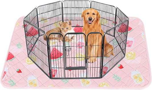 BVAGSS Washable Pee Pads for Dogs, Reusable Leakproof Puppy Wee Pad, 63x63 Inch (Watermelon, Pack of 1)
