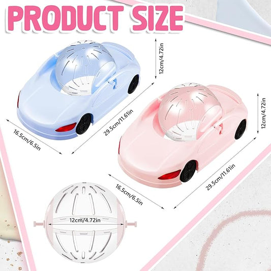 2 Pcs Hamster Exercise Sports Ball Car Running Funny Fitness Wheel Toys with Detachable Transparent Ball 3 Modes Available 11.6x6.5x5 inch for Hamster Small Animal