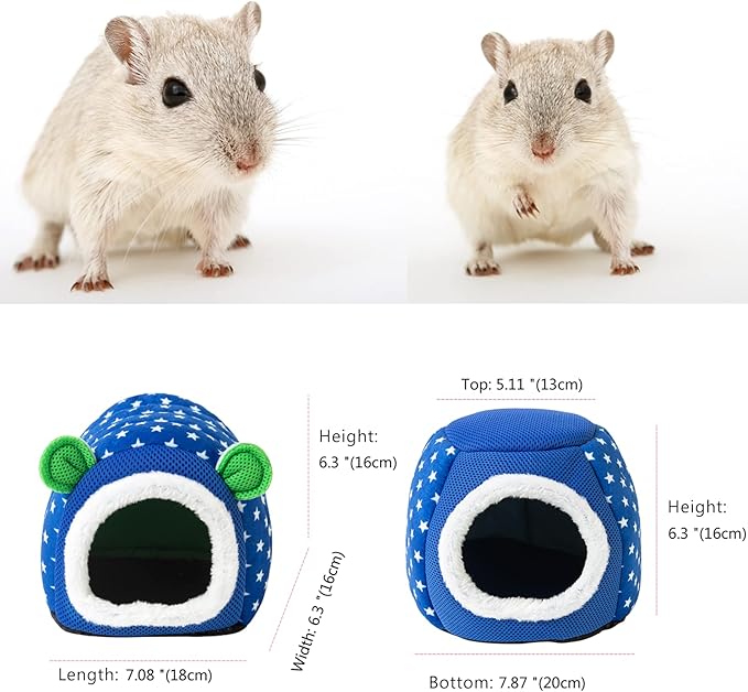 Avaner Guinea Pig Bed 2 Pack, Hamster Bed House, Guinea Pig Huts