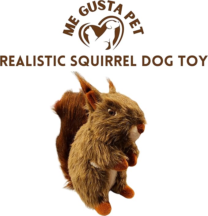 Dog Squeak Toys Squirrel, Interactive Dog Toy for Small, Medium and Large Breeds, Dog Toys Stuffed with Squeaky, Stuffed Dog Toy with Squeaky Stuffed & Animals Chew Toy for all Dogs Pet.