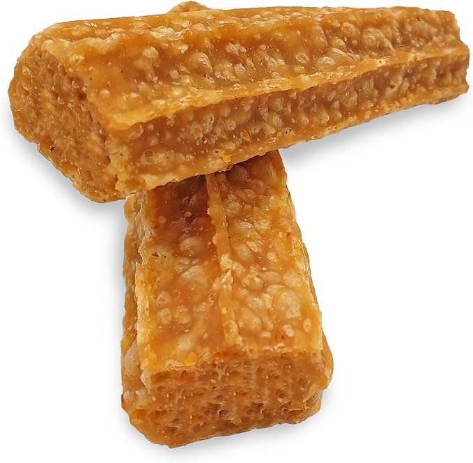Happy Teeth Natural Cheese Dog Chews | Peanut Butter Flavor | Dental Chew | Protein Rich | Gluten Free - Lactose Free - Wheat Free - Soy Free | 2 Happy Teeth Chews per Resealable Pouch (Pack of 2)