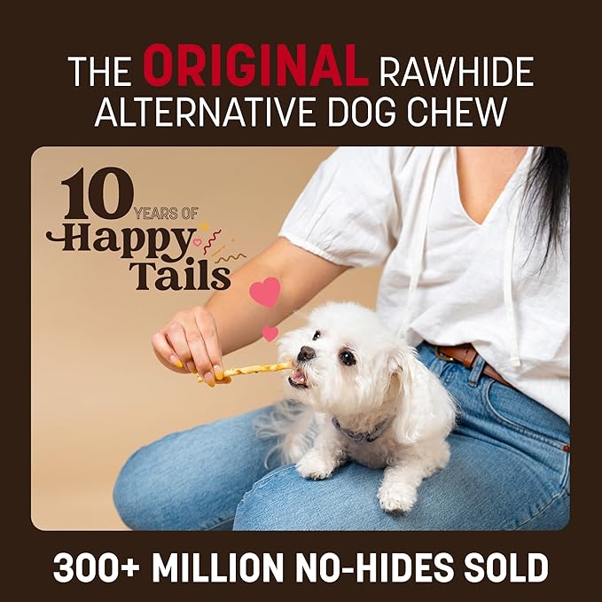 Earth Animal No-Hide Seasonal Stix Holiday Feast Recipe Natural Rawhide Alternative Dog & Cat Chews - 20 Count Value Pack