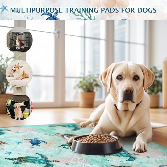 IEUUMLER Washable Pee Pads for Dogs, 1 Pack Reusable Waterproof Puppy Pads, Non-Slip Super Absorbent Dog Training Pad for Playpen Crate Bed EU012