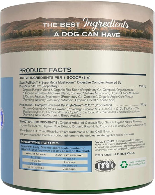 Super Gut Biotics Canine Digestive Supplement,Probiotics, Prebiotics, Supports Healthy Digestion, Immune System Function and Gut Flora by Katherine Heigl (30 Scoops)
