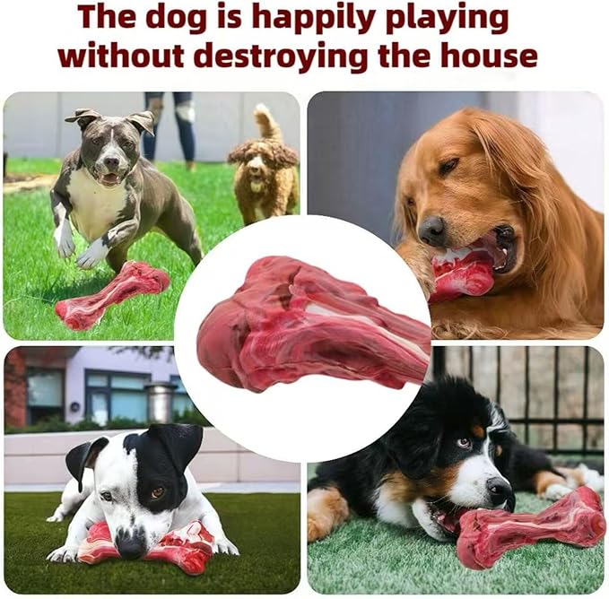 Ultra-Durable Dog Chew Toys for Aggressive Chewers – Indestructible Rubber&Nylon Bones, Tough Chew Toy for Large, Medium&Small Dogs Wear-Resistant,Bite-Proof,to Keep Them Busy