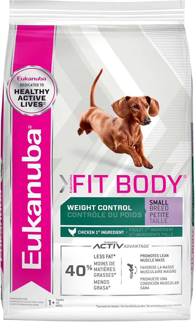 Eukanuba Fit Body Weight Control Small Breed Dry Dog Food, 15 lb