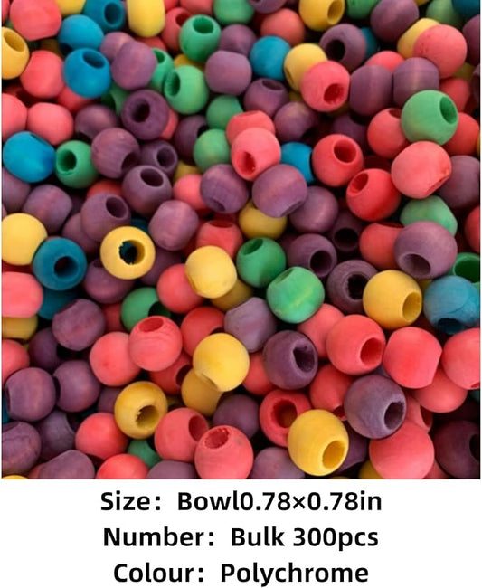 Bird Toys, Wood Wooden Colored 300pcs Parrot Toys for Large Birds, Multicolored Natural Wooden Blocks,African Grey Parrots, Macaws, Cockatoos, Parrot chew Toys, Aviary DIY Hanging Toys