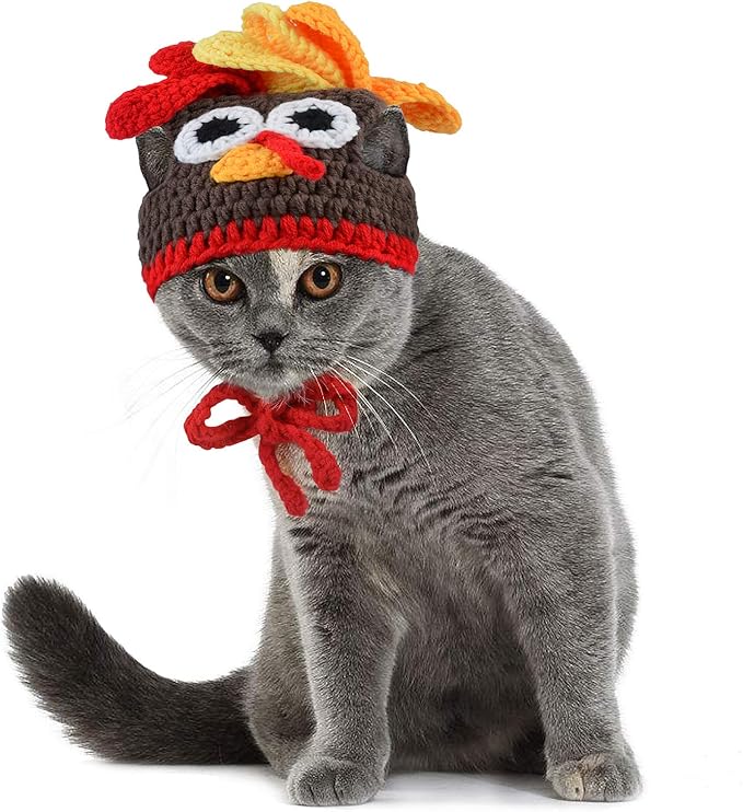 Legendog Cat Costume Pet Turkey Hat Thanksgiving Apparel for Cats Small Dogs