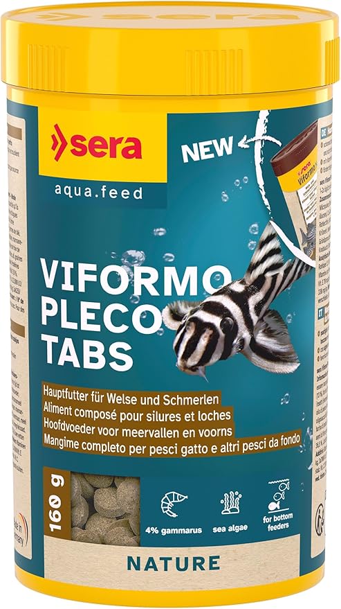 sera Viformo Nature Catfish Food 5.6 oz (250 ml) | Rich in gammarus & Seaweed Vitamins | Ideal for Bottom Feeders | No Artificial additives | Maintains Clear Water | 4% Protein-Rich gammarus