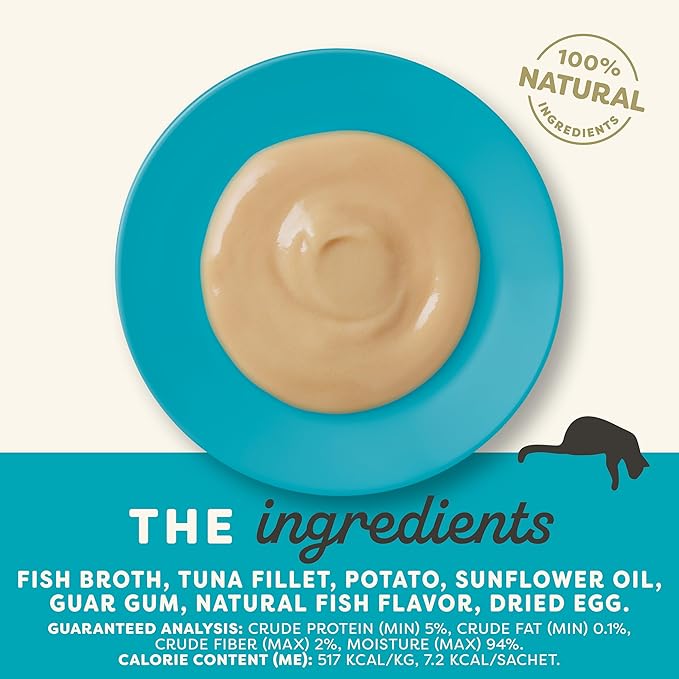 Applaws Lickable Cat Treats, Natural Grain-Free Purée, Made with Limited and Natural Ingredients, No Artificial Additives, Tuna Squeeze Up Cat Treats (60 x 0.5 oz Sachets)
