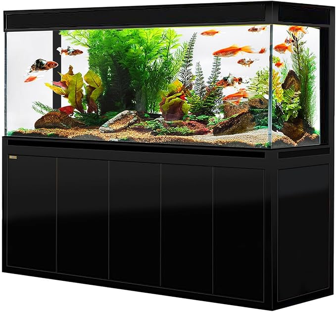 400 Gallon Aquarium Tempered Ultra-Clear Glass with Complete Setup All Black