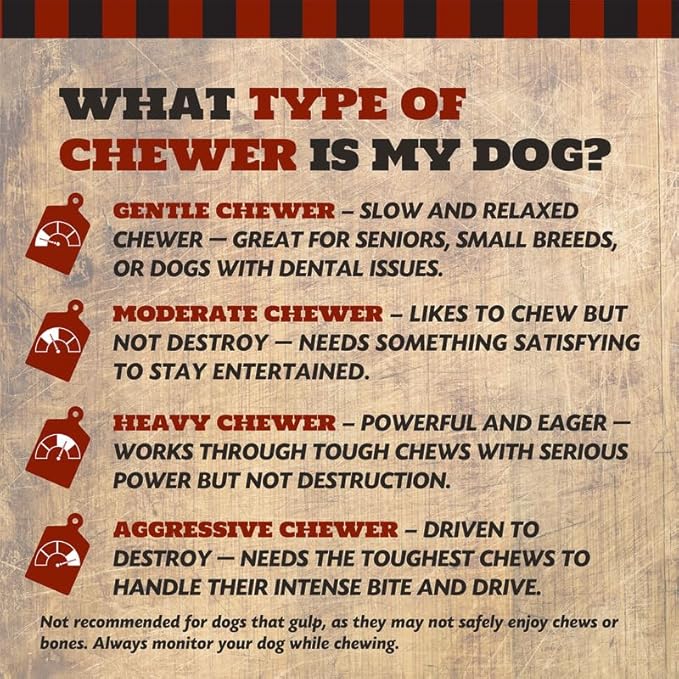 7" Beef Marrow Dog Bones for Aggressive Chewers, Large Breed Dog Treat, Natural, Tough, Chew Toy, Made in The USA, 3 Count