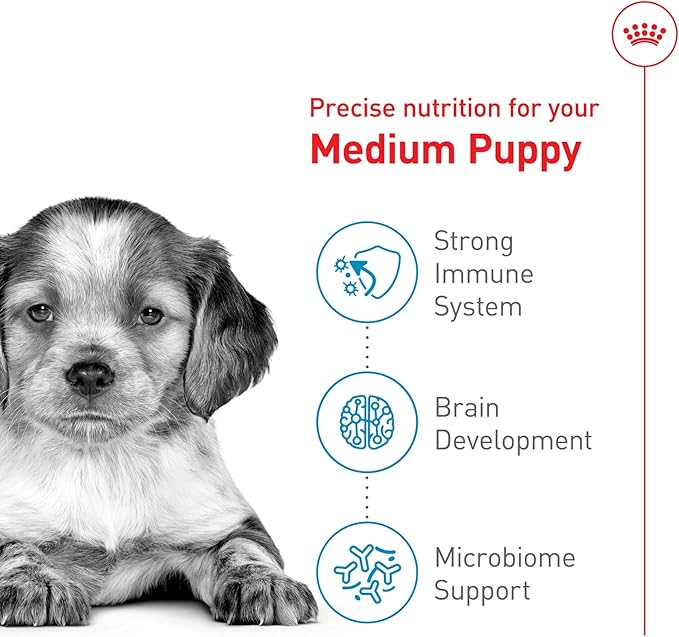 Royal Canin Size Health Nutrition Medium Puppy Dry Dog Food, 30 lb bag