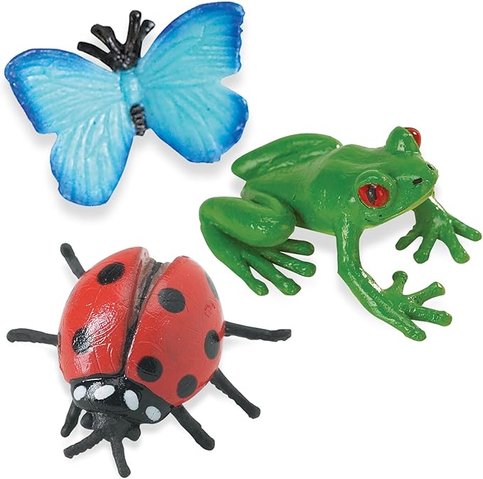 Safari Ltd. Garden Fun Pack - Mini Figures of Garden Animals & Insects - Educational Toy Set for Boys, Girls, and Kids Ages 5+