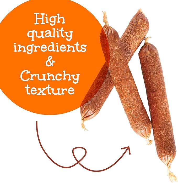 Happy Howie's Sausage Treats - Healthy Dog Treats, Flavorful, Slow Cooked, Natural Ingredients, Chewy Dog Treats, Hormone Free - Turkey, (Pack of 3)