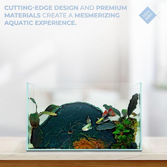 20 Gallon Rimless Glass Aquarium - Standard Space Saving Fish Tank - 23.62 x 14.17 x 14.17 inches Durable Clear Aquarium