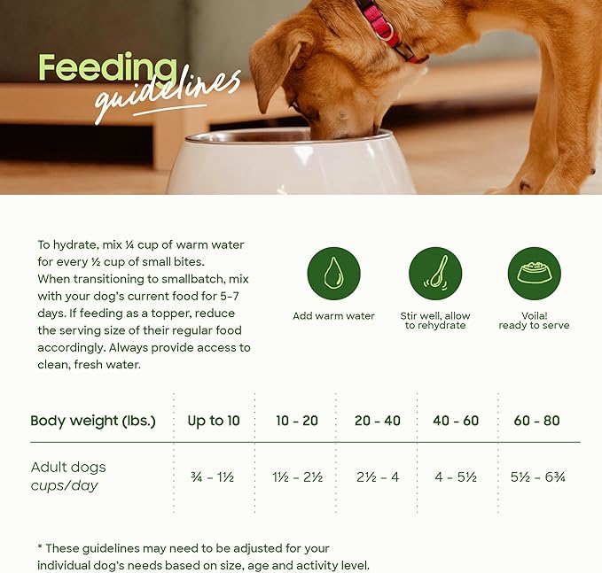 smallbatch Freeze-Dried Chicken Dog Food – Grain Free, Organic Produce – Raw Dehydrated Chicken Bites, High Protein Complete Meal or Topper – Humanely Raised, Made in USA, 7oz