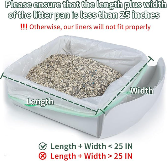 ANWA 120 Count Cat Litter Box Liners for Automatic Cat Litter Box and Litter Box Robot 4/3, Heavy-Duty, Extra Thick, Economy Bulk Pack