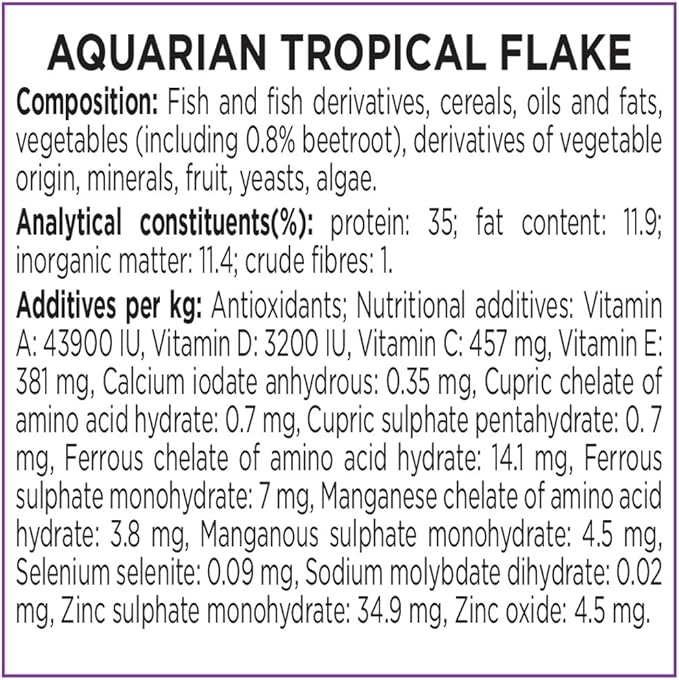 Aquarian Tropical Fish Flakes 50g