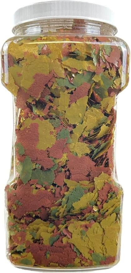 Aquatic Foods Inc. Tropical Fish Flakes, Mix of Krill, Color Enhancing, Spirulina Flakes for Cichlids, Angels, Live Bearers, Tetras, Guppies, All Tropical Fish...WL 2oz Sm Jar